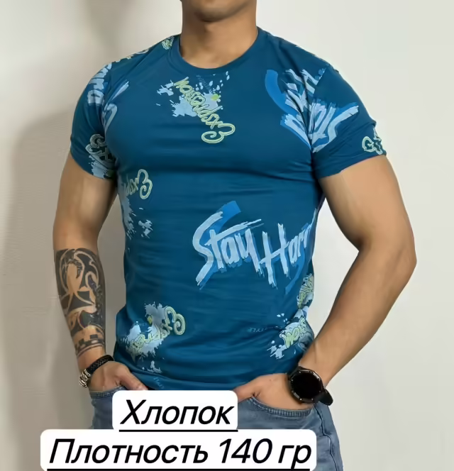 Хлопковые мужские футболки