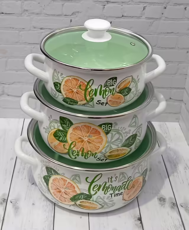Кастрюли с рисунком для продуктов для приготовления