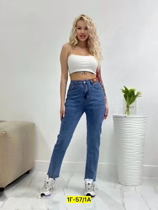 Хлопковые женские джинсы