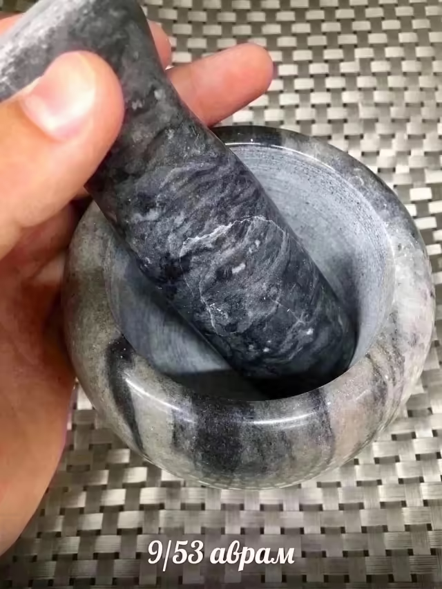 Натуральные мраморные ступки для специй с пестиком