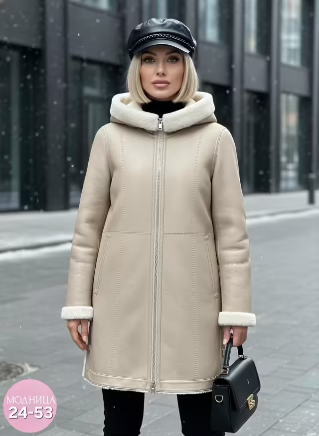 Крутые женские дублёнки с мехом
