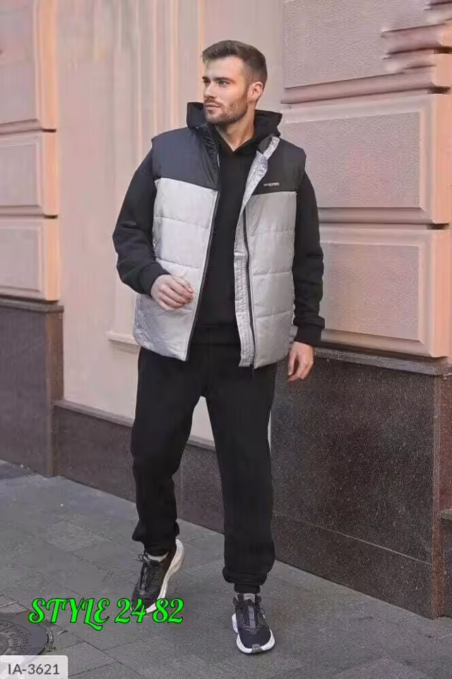 Мужские костюмы тройки на флисе с подкладом