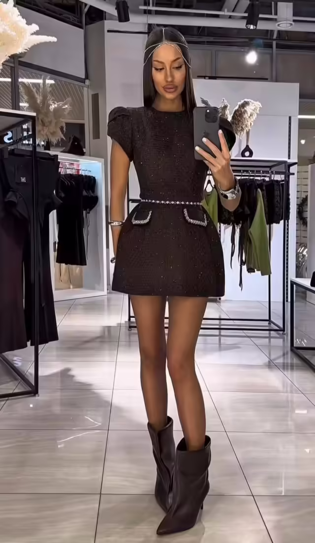Невероятные твидовые женские платья