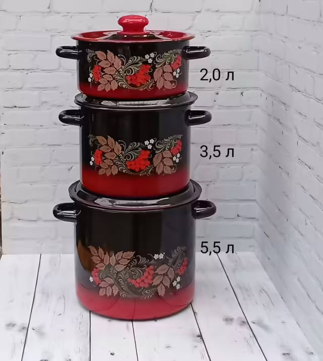 Кастрюли с рисунком для приготовления
