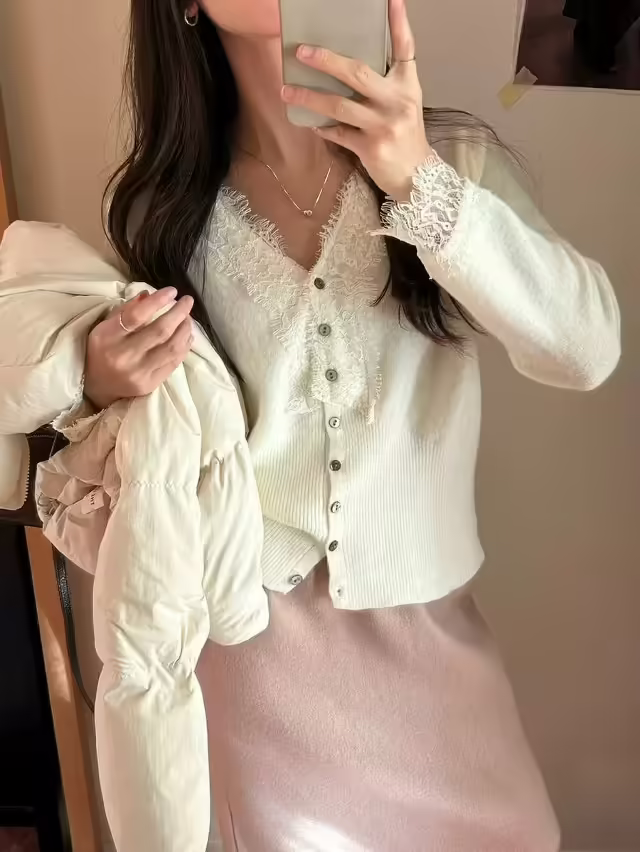 Базовые уютные изящные женские кофты 2 в 1