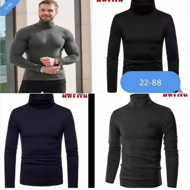 Мужские водолазки на флисе
