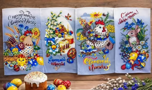 Кухонные вафельные полотенца