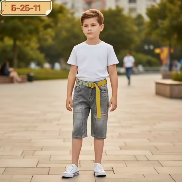 Джинсовые детские бриджи