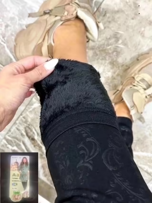 Тёплые женские лосины с мехом