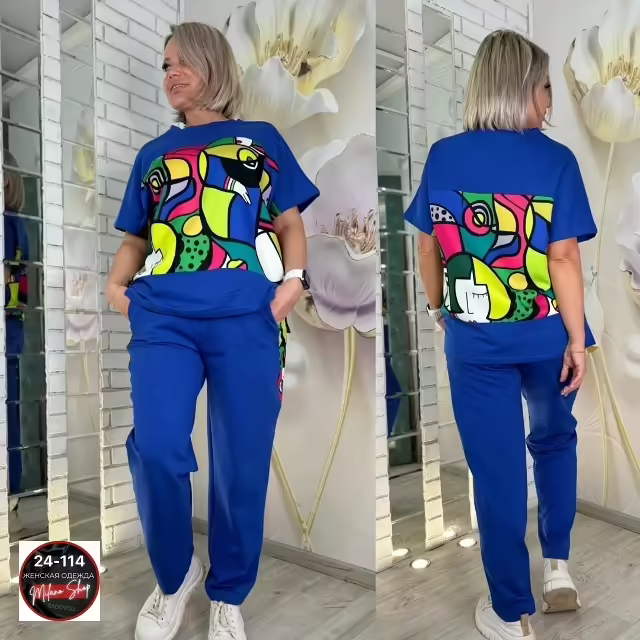 Нежные лёгкие женские костюмы двойки