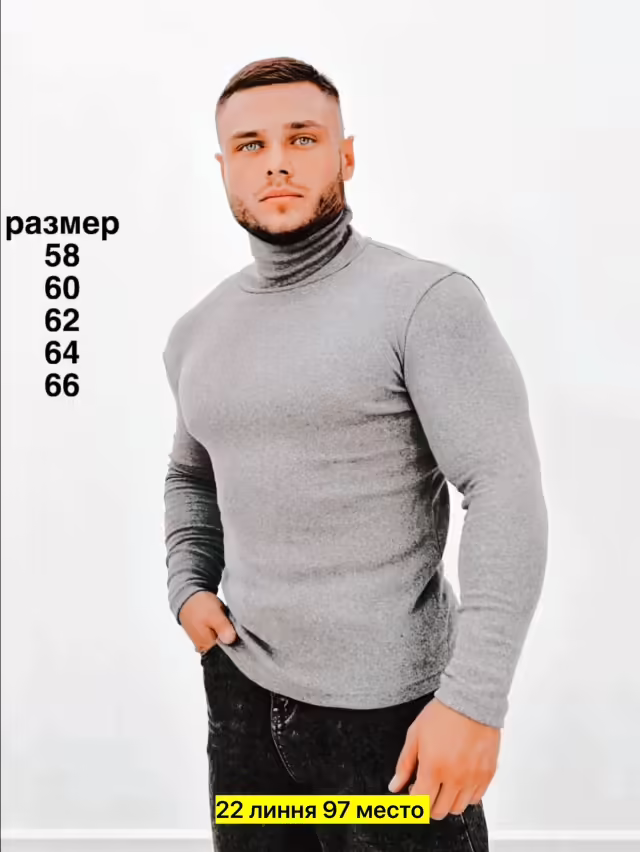 Мужские водолазки на флисе