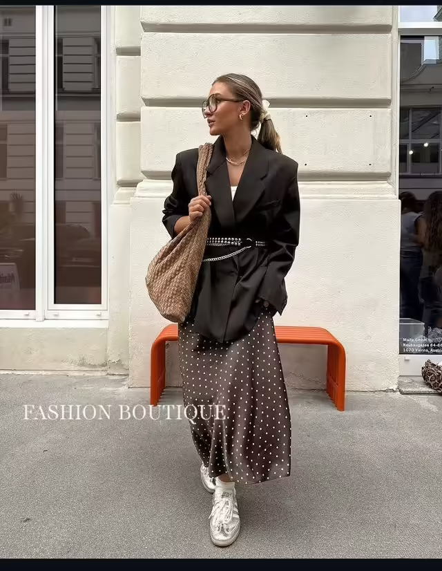 Базовые универсальные женские юбки в горошек
