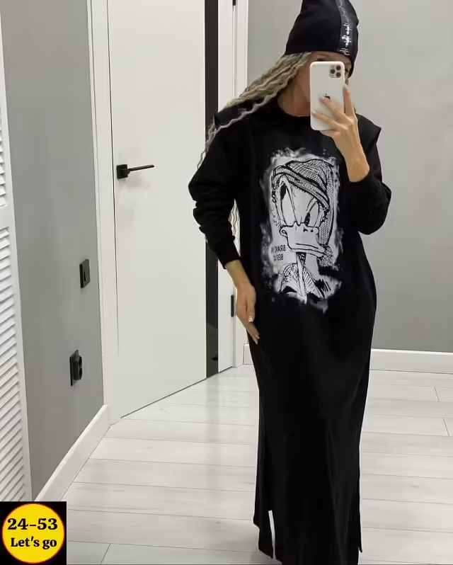 Тёплые женские платья на флисе с принтом