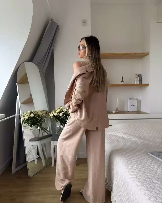 Трендовые женские костюмы тройки льна. фото 3