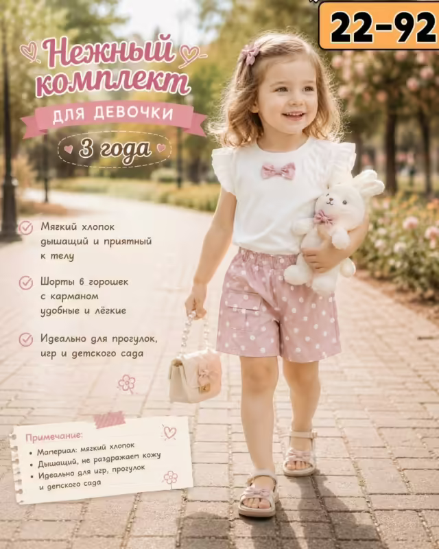 Хлопковые детские костюмы