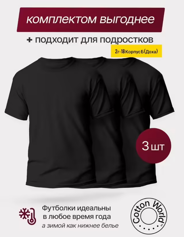 Хлопковые мужские футболки