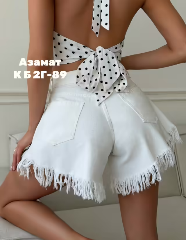 Джинсовые стильные женские шорты. фото 3