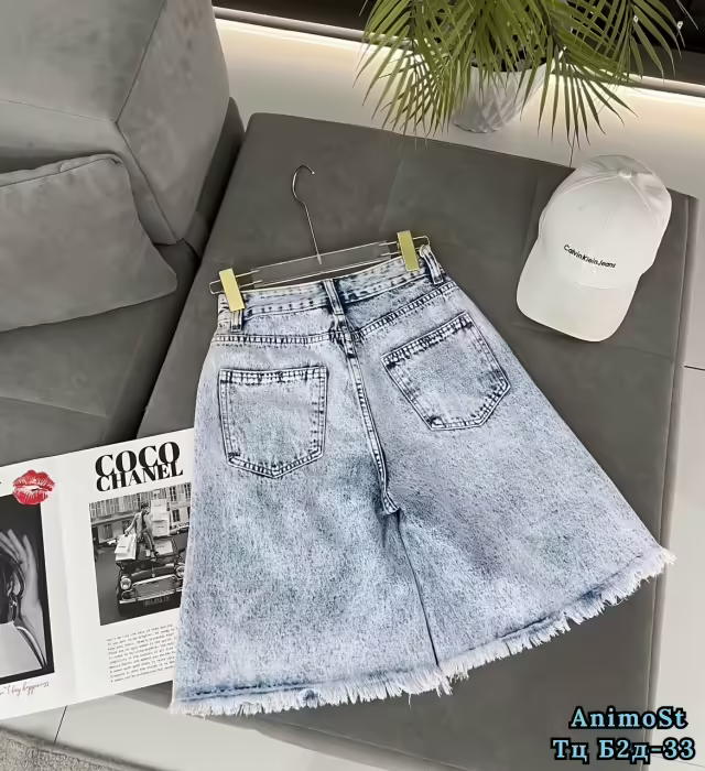 Джинсовые женские шорты. фото 3