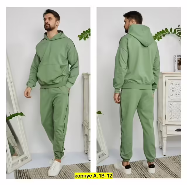 Хлопковые спортивные мужские костюмы