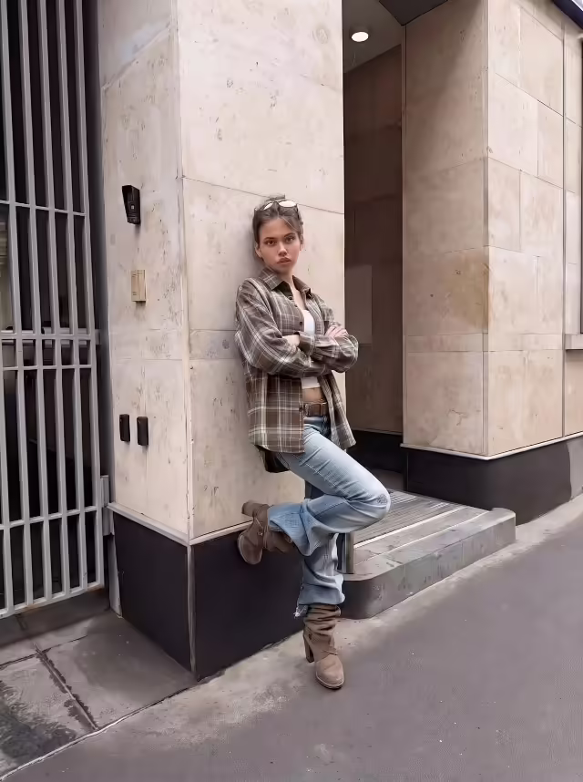 Женские рубашки в клетку. фото 3