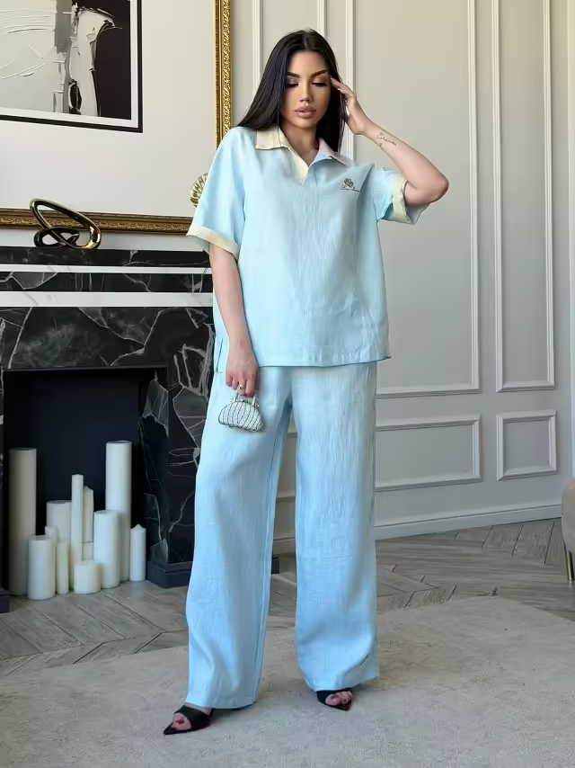 Льняные стильные женские костюмы