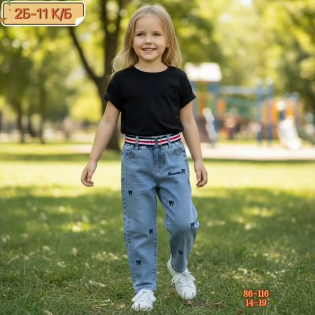 Джинсовые детские джинсы. фото 3
