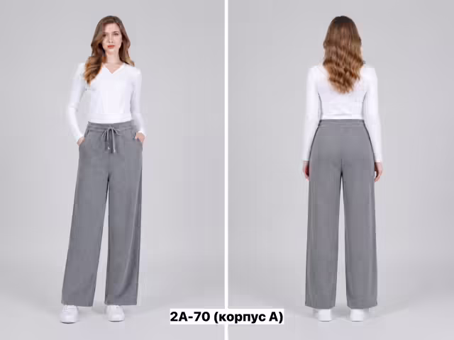 Хлопковые женские брюки. фото 2