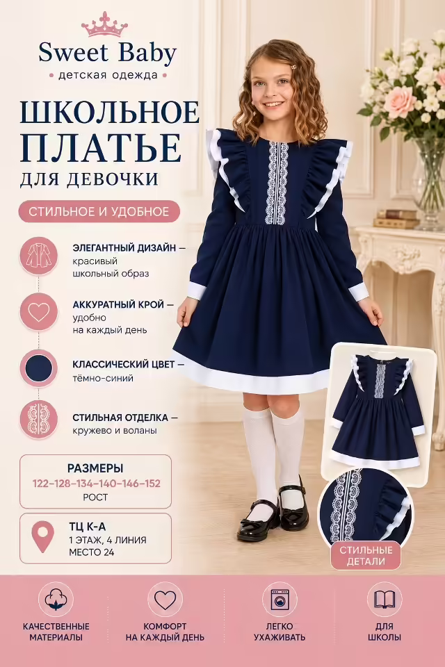 Школьные детские платья