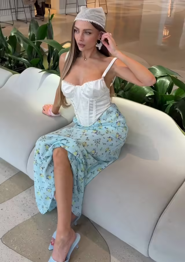 Цветочные нежные женские юбки с принтом