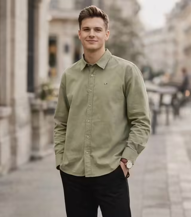 Хлопковые брендовые мужские рубашки
