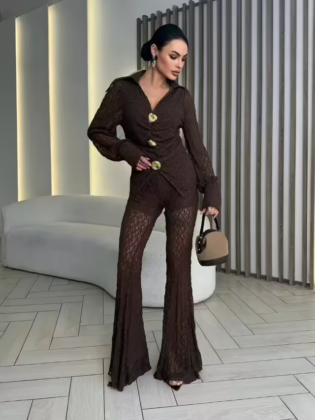Изысканные ажурные роскошные женские костюмы