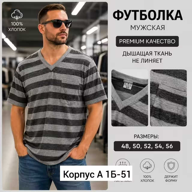 Хлопковые мужские футболки. фото 2