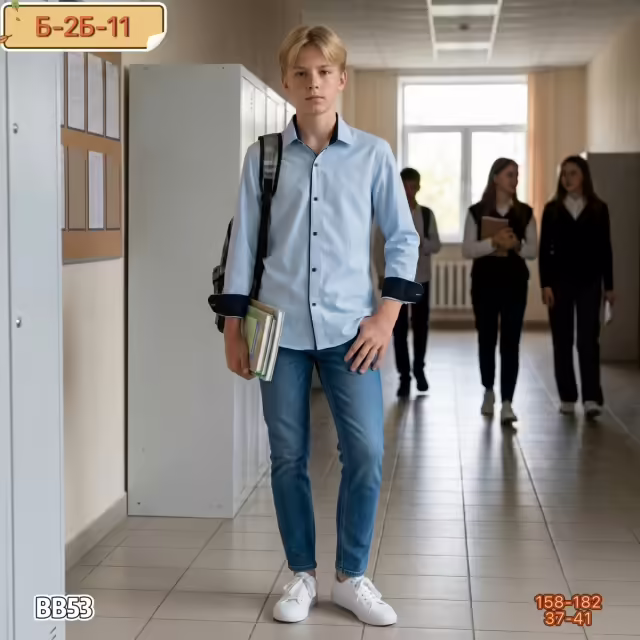 Хлопковые детские рубашки