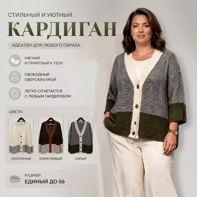 Уютные женские кардиганы