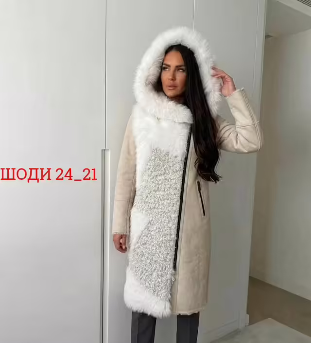 Женские дублёнки с мехом. фото 2