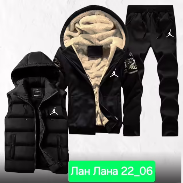 Осенние крутые зимние зимние мужские костюмы с капюшоном