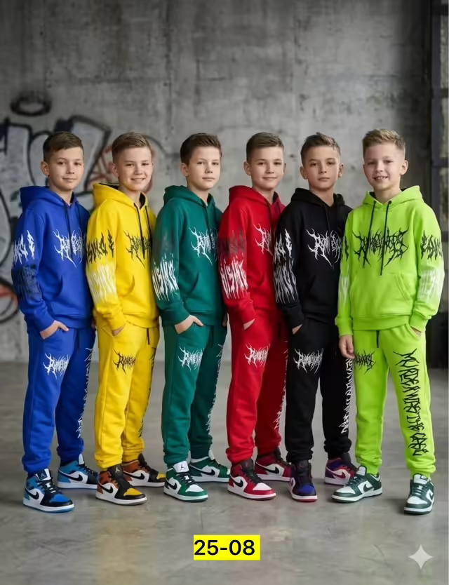 Хлопковые спортивные детские костюмы