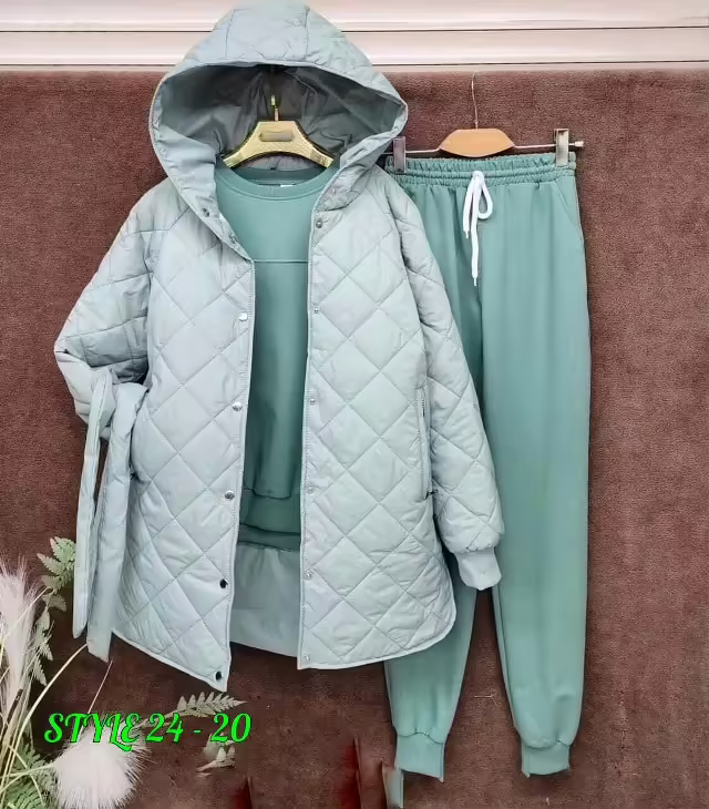 Популярные женские костюмы тройки на флисе с начёсом с подкладкой. фото 2