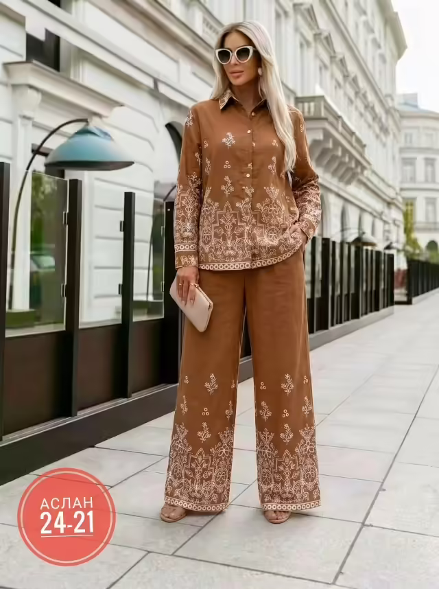 Льняные женские костюмы двойки. фото 2