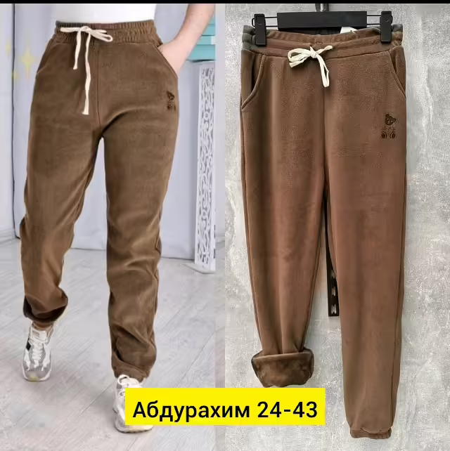 Двусторонние женские штаны на флисе. фото 3
