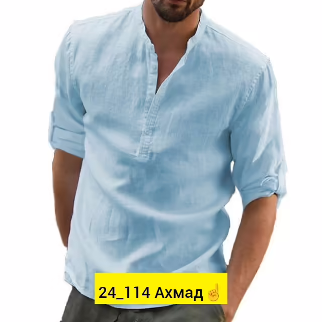 Льняные мужские рубашки. фото 2