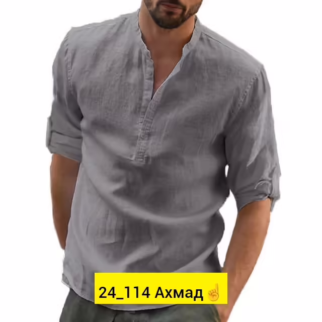 Льняные мужские рубашки. фото 3