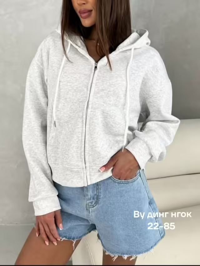 Отличные удобные женские толстовки на каждый день на молнии. фото 3