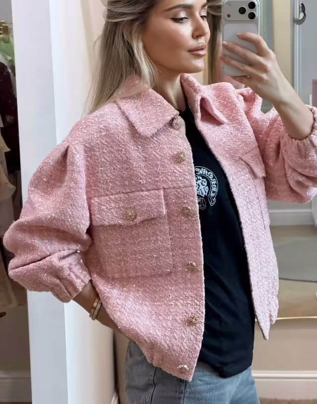 Твидовые женские бомберы