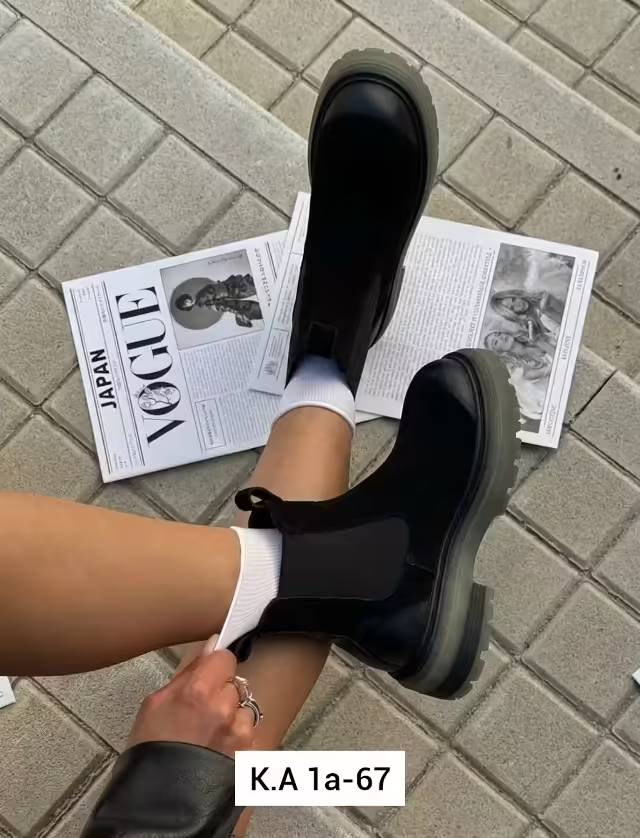 Замшевые женские ботинки