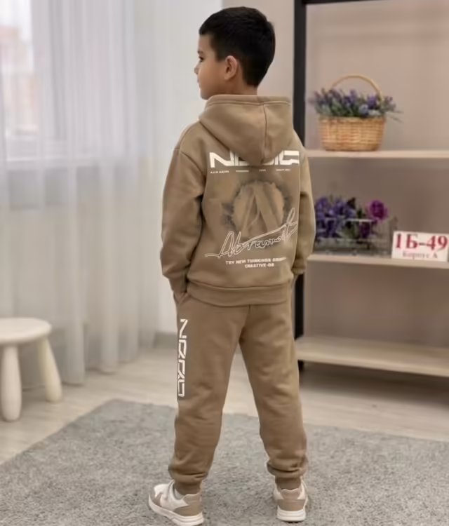 Хлопковые тёплые детские костюмы