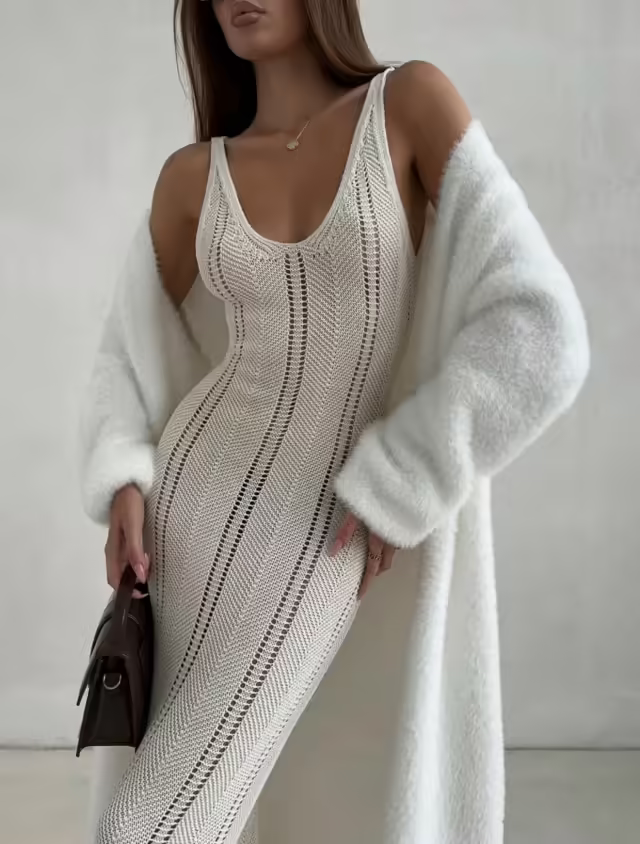 Пушистые женские кардиганы