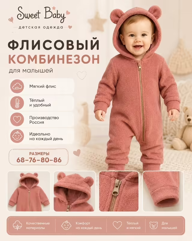 Детские комбинезоны