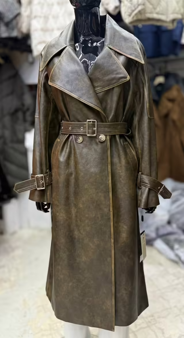 Женские тренчи из экокожи
