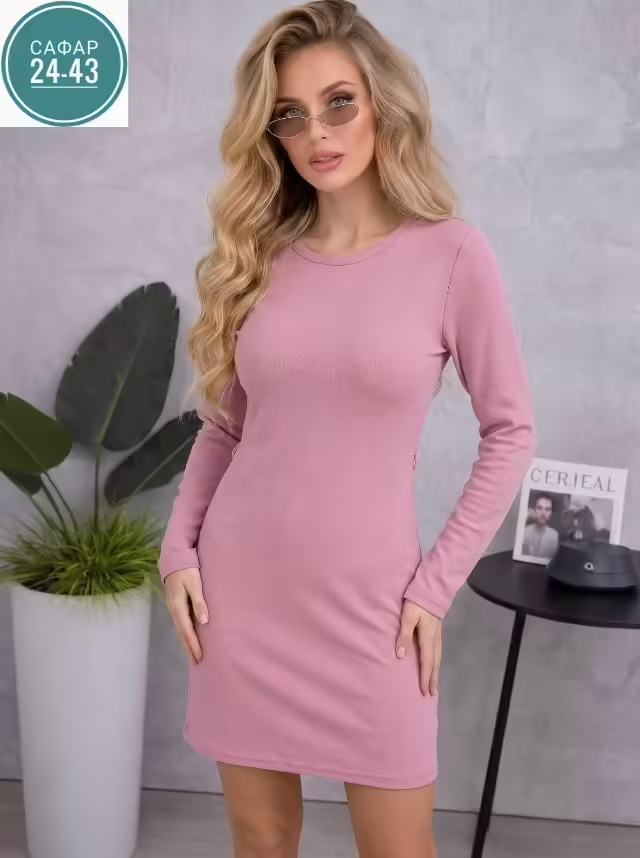 Стильные женские платья с длинным рукавом